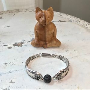 Silver Aromatherapy Diffuser Spoon Bracelet